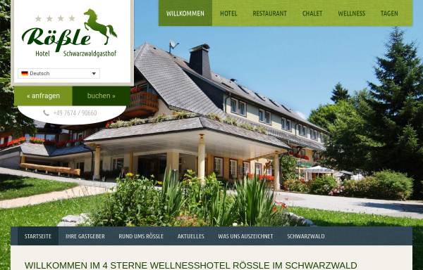 Vorschau von www.hotel-roessle.de, Hotel Schwarzwaldgasthof Rößle