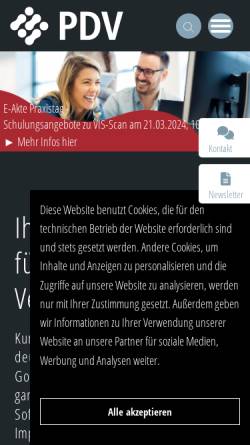 Vorschau der mobilen Webseite www.pdv.de, PDV-Systeme