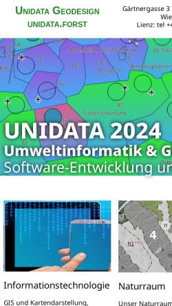 Vorschau der mobilen Webseite www.unidata-geodesign.at, Pedarnig & Ortner UNIDATA GEODESIGN