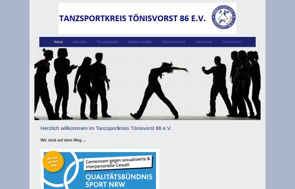 Vorschau von www.tsk-toenisvorst.de, Tanzsportkreis Tönisvorst 86 e.V.