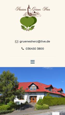Vorschau der mobilen Webseite www.gruenesherz-tonndorf.de, Pension 