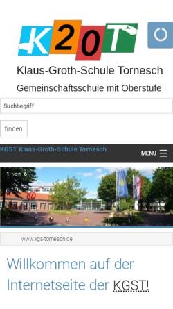 Vorschau der mobilen Webseite www.kgs-tornesch.de, Klaus-Groth-Schule Tornesch