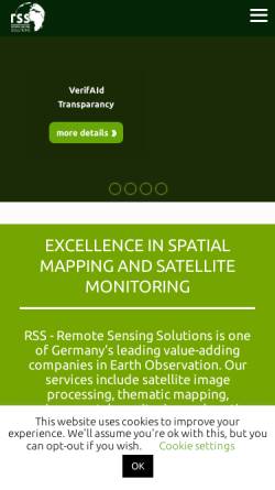 Vorschau der mobilen Webseite www.rssgmbh.de, RSS - Remote Sensing Solutions GmbH