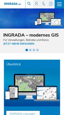 Vorschau der mobilen Webseite www.ingrada.de, Softplan Informatik GmbH