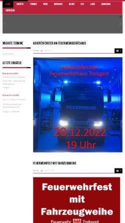 Vorschau der mobilen Webseite www.feuerwehr-trebgast.de, Freiwillige Feuerwehr Trebgast