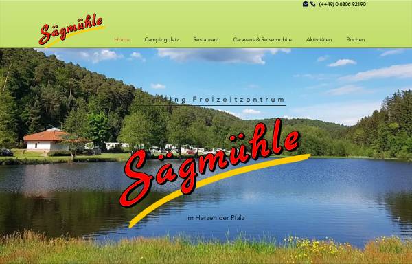 Vorschau von www.saegmuehle.de, Camping-Freizeitzentrum Sägmühle GmbH