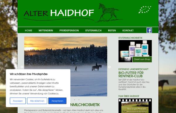 Vorschau von www.haidhof.de, Alter Haidhof Trochtelfingen