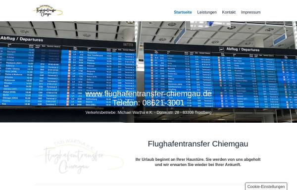 Vorschau von flughafentransfer-chiemgau.de, Taxi Wartha