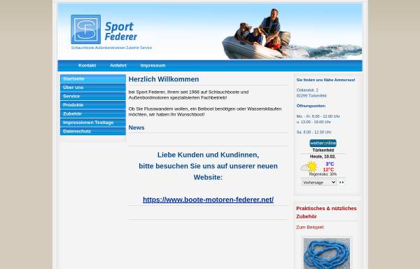Vorschau von www.sport-federer.de, Sport Federer