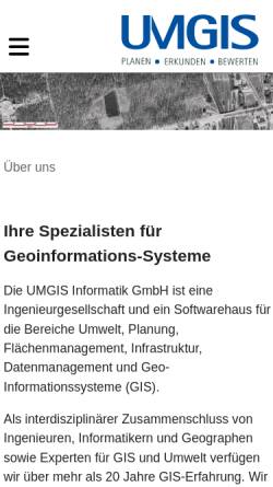 Vorschau der mobilen Webseite www.umgis.de, Umgis Informatik GmbH