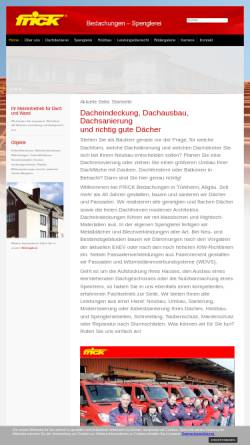 Vorschau der mobilen Webseite www.frick-bedachung.de, Frick Bedachungen