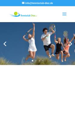 Vorschau der mobilen Webseite www.tennisclub-diez.de, Tennisclub Diez