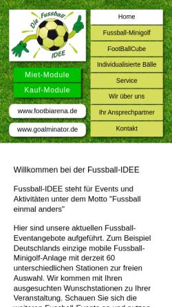 Vorschau der mobilen Webseite www.fussball-idee.de, Fussball-Idee.de