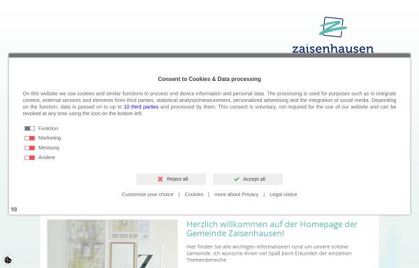 Vorschau von www.zaisenhausen.de, Zaisenhausen