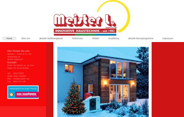 Vorschau von www.meister-l.de, Innovative Haustechnik Meister L.