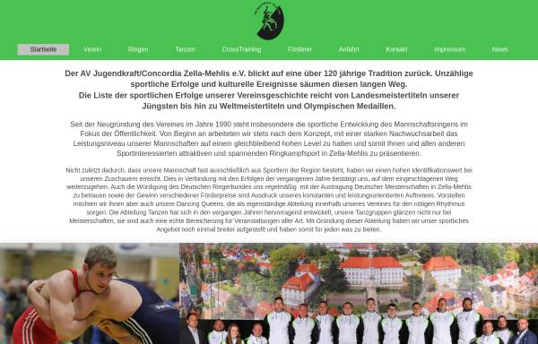 Vorschau von www.avjc.de, Athletenverein Jugendkraft / Concordia Zella-Mehlis e.V.