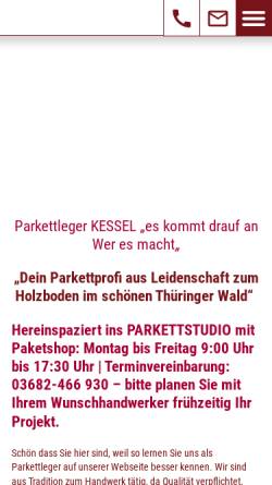 Vorschau der mobilen Webseite www.parkett-kessel.de, Parkett Kessel Meisterfachbetrieb