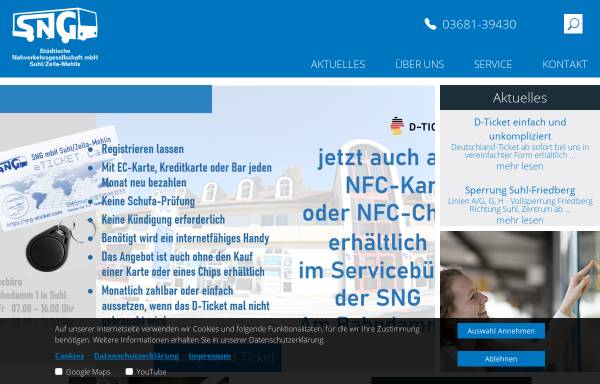 SNG Städtische Nahverkehrs GmbH Suhl / Zella-Mehlis