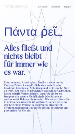 Vorschau der mobilen Webseite www.tschirdewahn.de, Tschirdewahn Rechtsanwälte