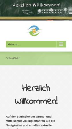 Vorschau der mobilen Webseite schule-zolling.de, Volksschule Zolling