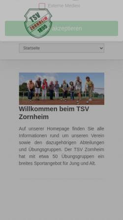 Vorschau der mobilen Webseite tsv-zornheim.de, TSV Zornheim 1895 eV.