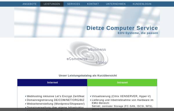 Vorschau von www.e-dcs.de, Dietze Computer Service