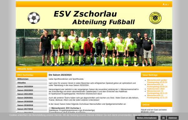 Vorschau von www.esv-zschorlau.de, ESV Zschorlau, Abt. Fußball