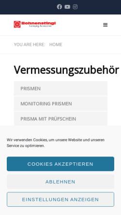 Vorschau der mobilen Webseite www.bohnenstingl.de, Bohnenstingl GmbH