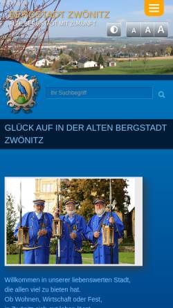 Vorschau der mobilen Webseite www.zwoenitz.de, Zwönitz