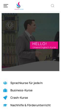 Vorschau der mobilen Webseite luh-sprachenservice.de, LUH Language Universe Halscheidt