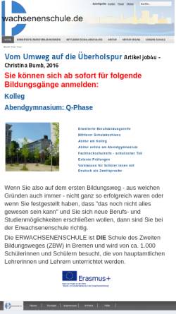 Vorschau der mobilen Webseite erwachsenenschule.de, Erwachsenenschule Bremen
