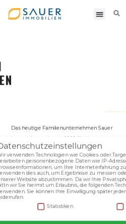 Vorschau der mobilen Webseite www.sauer-bremen.de, Sauer Immobilien GbR