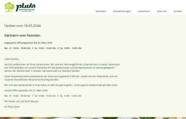 Vorschau von www.pluta.de, Pluta Gartencenter