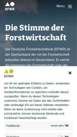 Vorschau der mobilen Webseite www.dfwr.de, Deutscher Forstwirtschaftsrat