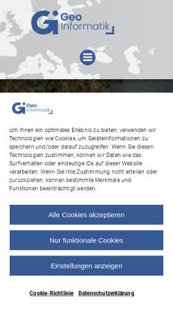 Vorschau der mobilen Webseite www.gi-geoinformatik.de, GI Geoinformatik GmbH