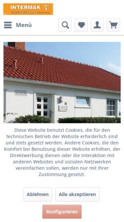 Vorschau der mobilen Webseite www.intermak.de, Intermak W.W. Haase KG