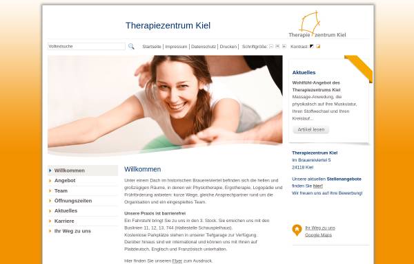 Vorschau von www.therapiezentrum-kiel.de, Therapiezentrum Kiel