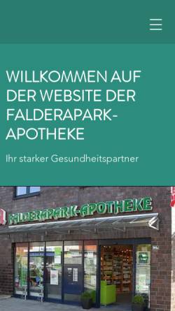 Vorschau der mobilen Webseite www.falderapark-apotheke.de, Falderapark-Apotheke