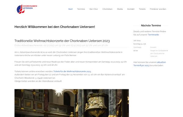 Vorschau von www.chorknaben-uetersen.de, Chorknaben Uetersen