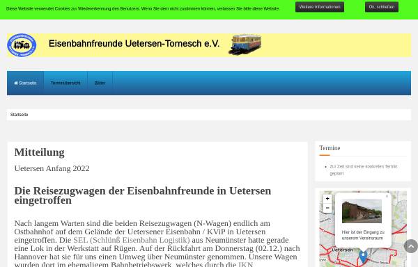 Vorschau von www.eisenbahnfreunde-uetersen.de, Eisenbahnfreunde Uetersen e.V.
