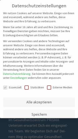 Vorschau der mobilen Webseite prisma-uetersen.de, Prisma Gesundheitsstudio