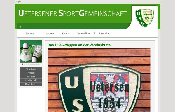 Vorschau von www.uetersener-sg.de, Uetersener Sportgemeinschaft von 1954 e.V.