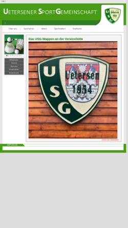 Vorschau der mobilen Webseite www.uetersener-sg.de, Uetersener Sportgemeinschaft von 1954 e.V.