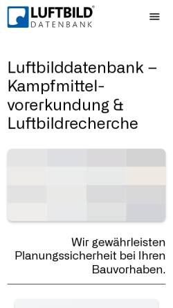 Vorschau der mobilen Webseite www.luftbilddatenbank.de, Luftbilddatenbank - Ing.-Büro Dr. H.G. Carls