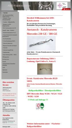 Vorschau der mobilen Webseite www.ams-katalysatoren.net, AMS-Katalysatoren, Hannelore Schmitt