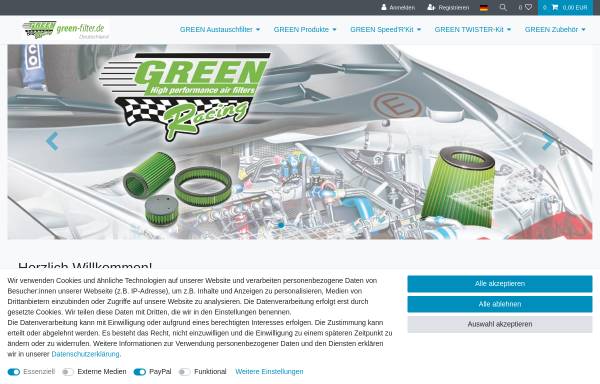 Vorschau von www.green-filter.eu, Fit+Safe Europe GmbH