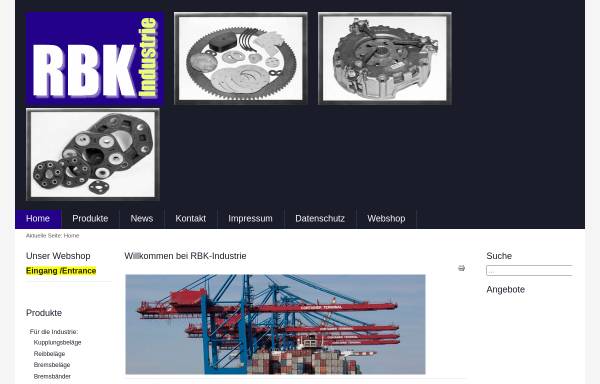 Vorschau von www.rbk-industrie.de, RBK Industrie-Ersatzteile