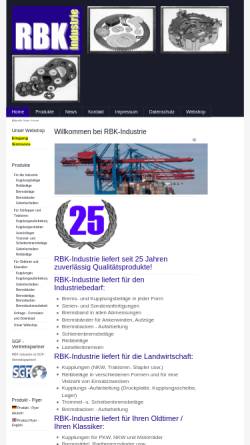 Vorschau der mobilen Webseite www.rbk-industrie.de, RBK Industrie-Ersatzteile