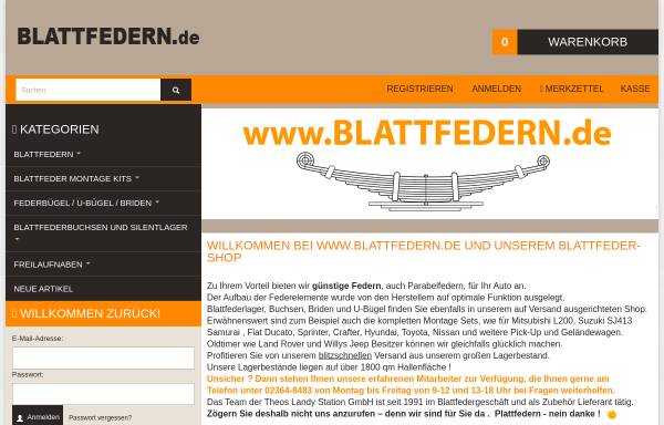 Vorschau von www.blattfedern.de, Theo's Landy Station GmbH