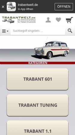 Vorschau der mobilen Webseite www.trabantwelt.de, Trabantwelt, Daniel Fischer
